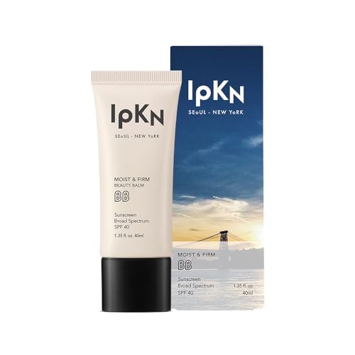 IPKN Moist & Firm SPF40 BB Cream (Hell/Mittel) – Feuchtigkeitsspendende Tagescreme mit Sonnenschutz, Leichtes, Nicht-Fettendes Make-up für Strahlende Haut