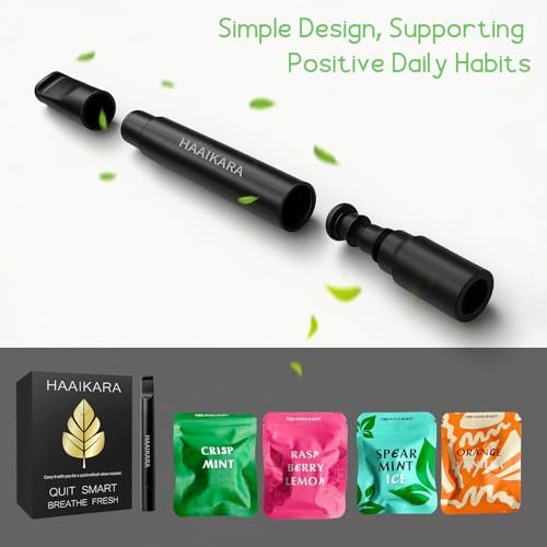 Natürlicher Kräuter-Luftstift – Nicht elektrischer, langanhaltender aromatisierter Luftdiffusor, erfrischender rauchfreier Inhalator – 4er-Pack