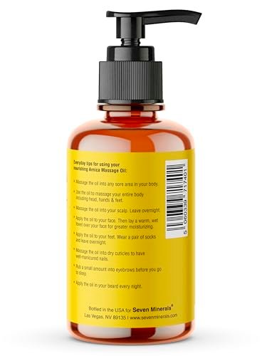 Seven Minerals Arnica Muskelöl für Massagetherapie – 118 ml – Ideal für professionelle und häusliche Körpermassagen