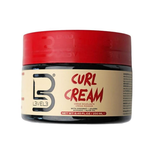 Level 3 Feuchtigkeitsspendende Lockencreme mit Kokos- und Jojobaöl für lockiges und krauses Haar – Feuchtigkeit und Glanz versiegeln