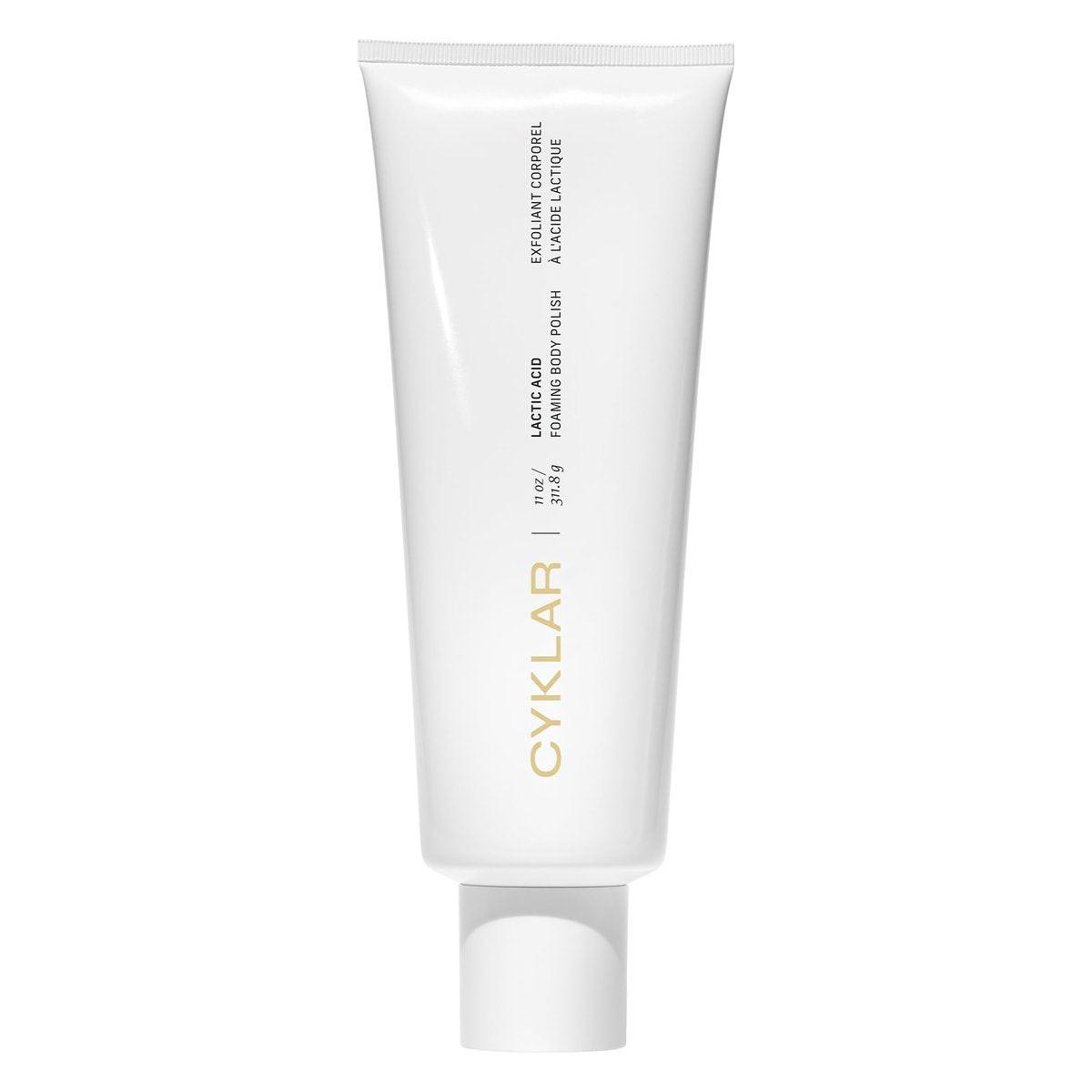 Cyklar Lactic Acid Body Polish – Chemischer Peeling mit AHAs & Vulkangestein – Angereichert mit Glycerin für Feuchtigkeit – Duftfrei, 330 ml