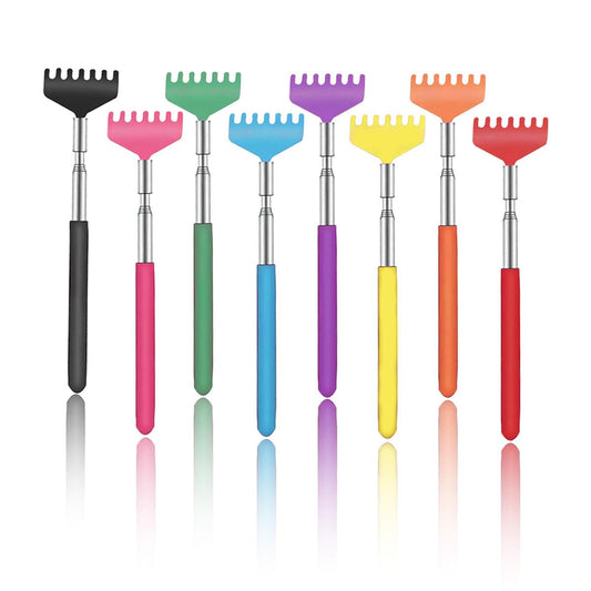 8-teiliges Geschenkset Retractable Rückenkratzer – Tragbares Metall-Massagegerät, Mehrfarbig für Männer, Frauen, Kinder & Haustiere – Ideal zu Vatertag, Valentinstag, Schulanfang