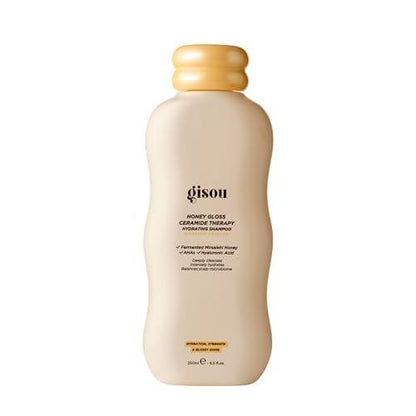 Gisou Honey Gloss Ceramide Therapy Feuchtigkeitsspendendes Shampoo – Tiefenreinigung & Feuchtigkeitswiederherstellung mit Ceramiden & AHAs (Wildblütenhonig-Duft)