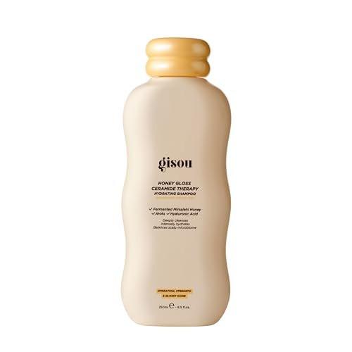 Gisou Honey Gloss Ceramide Therapy Feuchtigkeitsspendendes Shampoo – Tiefenreinigung & Feuchtigkeitswiederherstellung mit Ceramiden & AHAs (Wildblütenhonig-Duft)