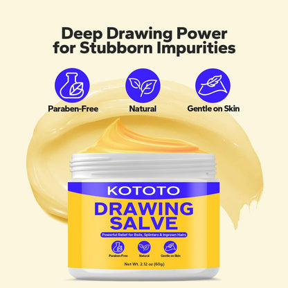 Kototo Naturals Drawing Salbe – 2,12 Unzen für die Behandlung von Furunkeln, Zysten, eingewachsenen Haaren, Splittern, Insektenstichen und Hautirritationen
