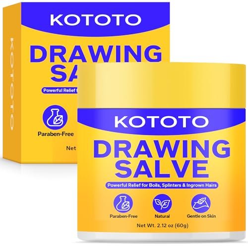 Kototo Naturals Drawing Salbe – 2,12 Unzen für die Behandlung von Furunkeln, Zysten, eingewachsenen Haaren, Splittern, Insektenstichen und Hautirritationen
