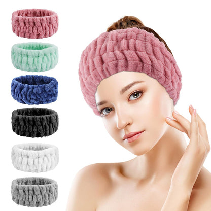Khrgovd 6-teiliges Spa-Stirnband für Damen – weiches Frottee-Haarband für Gesichtsmasken, Make-up, Gesichtsreinigung, Masken, Duschen und Spa-Behandlungen (Mehrere Farben)
