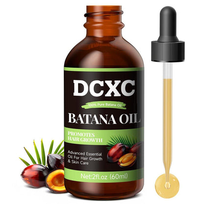 DCXC 100% reines Batana-Öl für Haarwachstum – Natürliche Kopfhautpflege & Haarverdickungsbehandlung | Revitalisiert geschädigtes Haar, reduziert Haarbruch & verbessert den Glanz | Tiefenpflege für alle Haartypen – 60 ml