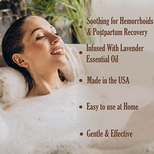 Aromasong Sitzbad Salz 2lb – Sitzbad für Hämorrhoiden & Wochenbettpflege – Totes Meer & Bittersalz mit Lavendel, Kamille & Teebaum – Natürliche Sitzbadesalze – Hergestellt in USA