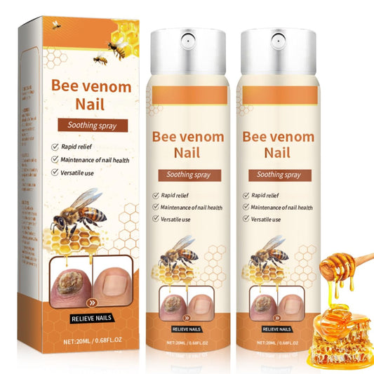 2er-Pack Bienengift Nagelberuhigungsspray – Fortschrittliche Nagelreparatur & Pflege, sanft und nährend, 0,68 Fl Oz (2er-Pack)