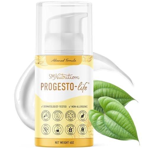 SMNutrition Advanced Progesto-Life Ausgleichende Hautcreme für Frauen 4oz | Kosmetische Hautcreme | Dermatologisch getestet, hypoallergen & tierversuchsfrei | 96 Anwendungen