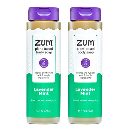 Zum Body Soap Lavendel Minze 16 fl oz (2er Pack) – Natürliche Flüssigseife