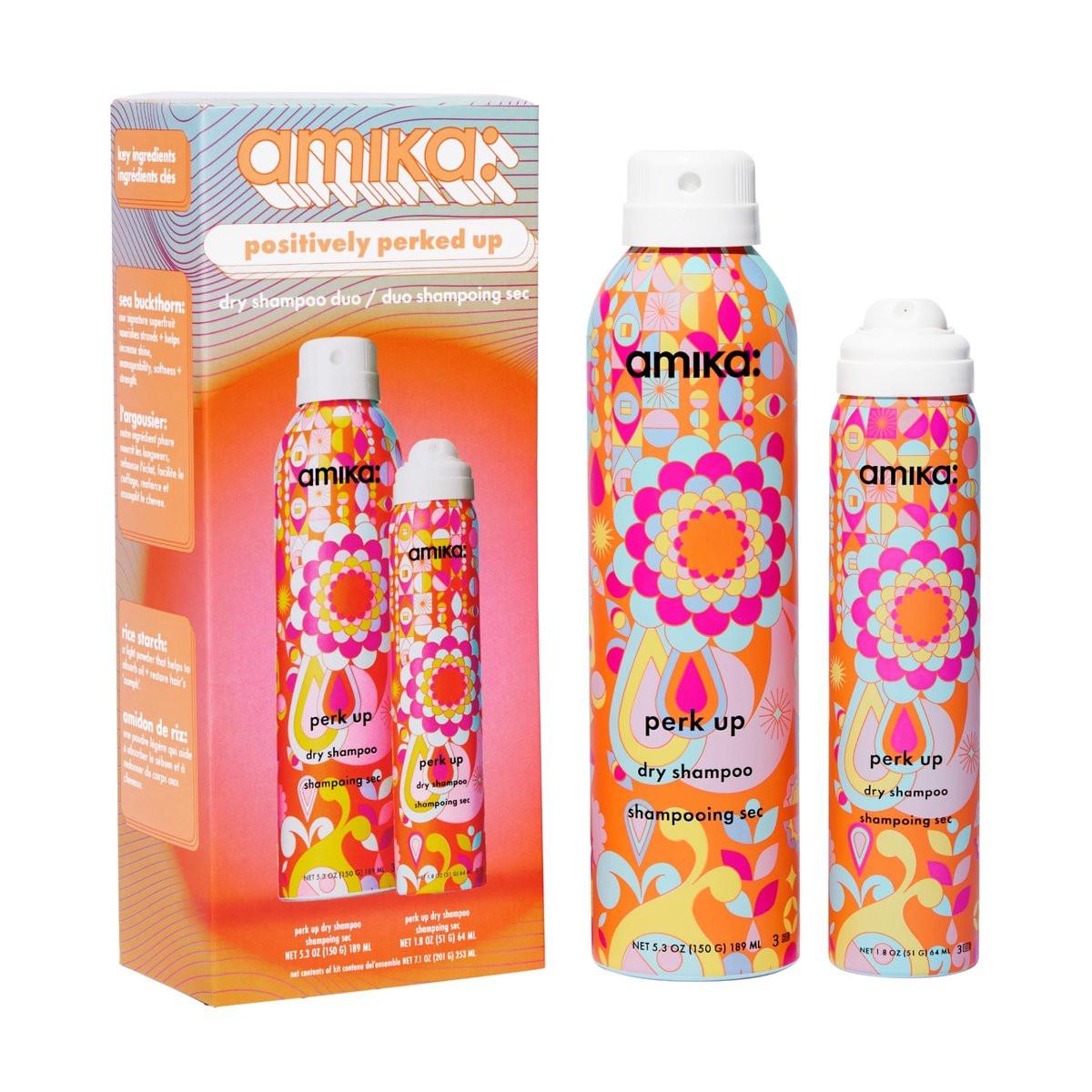Amika Perked Up Trockenshampoo Duo | Geschenkset für erfrischtes Haar zwischen den Haarwäschen