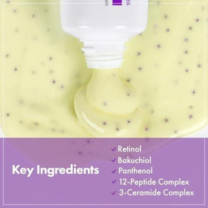 TOSOWOONG Real Retinol 0,1% Nachtcreme – Anti-Aging Gesichtsfeuchtigkeitscreme mit Retinol, Bakuchiol, für straffere Haut, Reduzierung von Falten und Porenverfeinerung | Koreanische Hautpflege für Gesicht & Hals, 50 ml / 1,69 fl. oz.