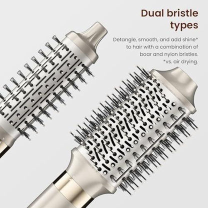 MESCOMB 5-in-1 Hot Air Styler Kit – 110.000 U/min Schnelltrockner, Auto-Wickel-Lockenwickler, Glätt- und Volumenbürsten All-in-One (Champagner Weiß)