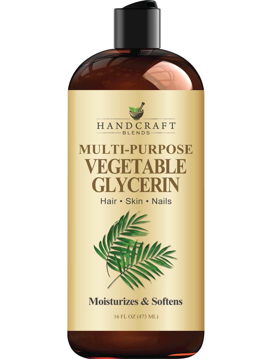 Handcraft Blends Pflanzliches Glycerin/Glycerin – für DIY-Mischungen 16 Fl Oz – 100 % rein und natürlich – Premiumöl für Haut und Haar – Haar und Körper – Massage