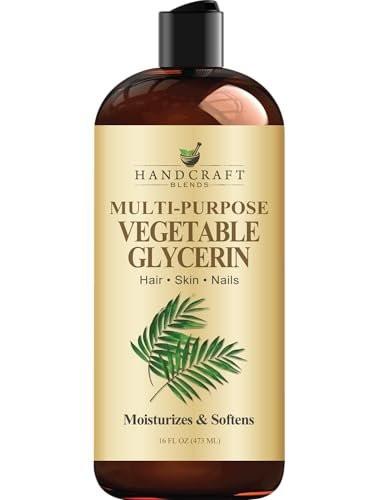 Handcraft Blends Pflanzliches Glycerin/Glycerin – für DIY-Mischungen 16 Fl Oz – 100 % rein und natürlich – Premiumöl für Haut und Haar – Haar und Körper – Massage