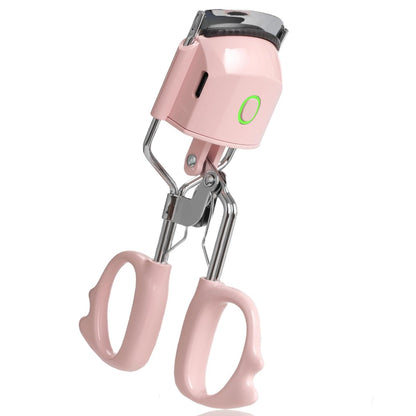 Beheizter Wimpernformer – Schnellaufheizung in 15s, Elektrischer Wimpernzange mit 2 Temperaturstufen für 24h langanhaltende Wimpernlocken, Type-C wiederaufladbar, natürlich geschwungene Wimpern (Pink)