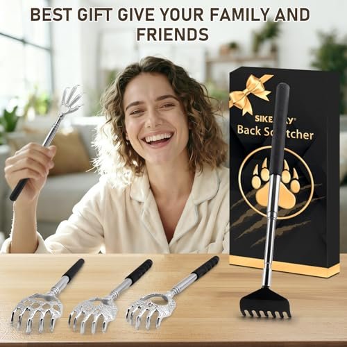 SIKEMAY 5er Pack Rückenkratzer – Lustige Geschenke für Väter, Männer, Frauen – Weihnachten, Geburtstag, Ostern