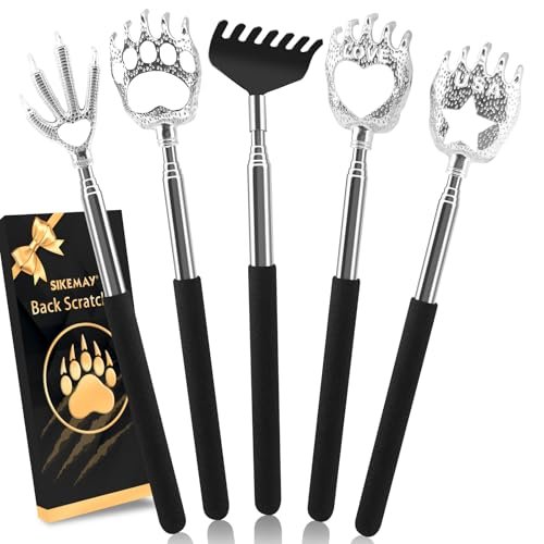 SIKEMAY 5er Pack Rückenkratzer – Lustige Geschenke für Väter, Männer, Frauen – Weihnachten, Geburtstag, Ostern