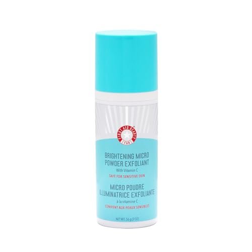 First Aid Beauty Micro Powder Exfoliant – Gesichtspeeling mit Vitamin C & Jojoba-Perlen – Ultrafeines Gesichts-Peeling für fahle Haut (60 g)