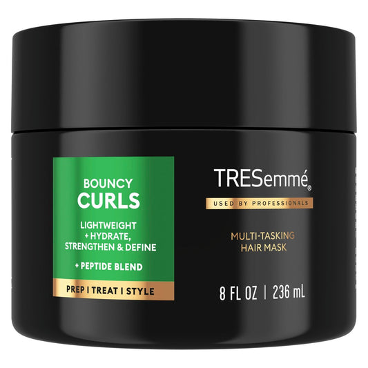TRESemmé Multi-Tasking Haarmaske 1 Stk. Lockige Locken zu Leichtigkeit + Feuchtigkeit, Stärkung & Definition, mit Peptid-Mischung, 237 ml