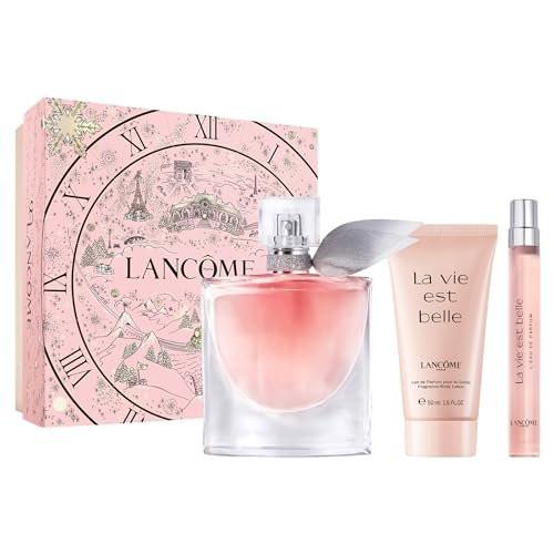 Lancôme La Vie Est Belle Geschenkset – Nachfüllbares Eau de Parfum 1,7 oz, Reisespray 0,34 oz, Bodylotion 1,6 oz – Limitierte Edition für Damen