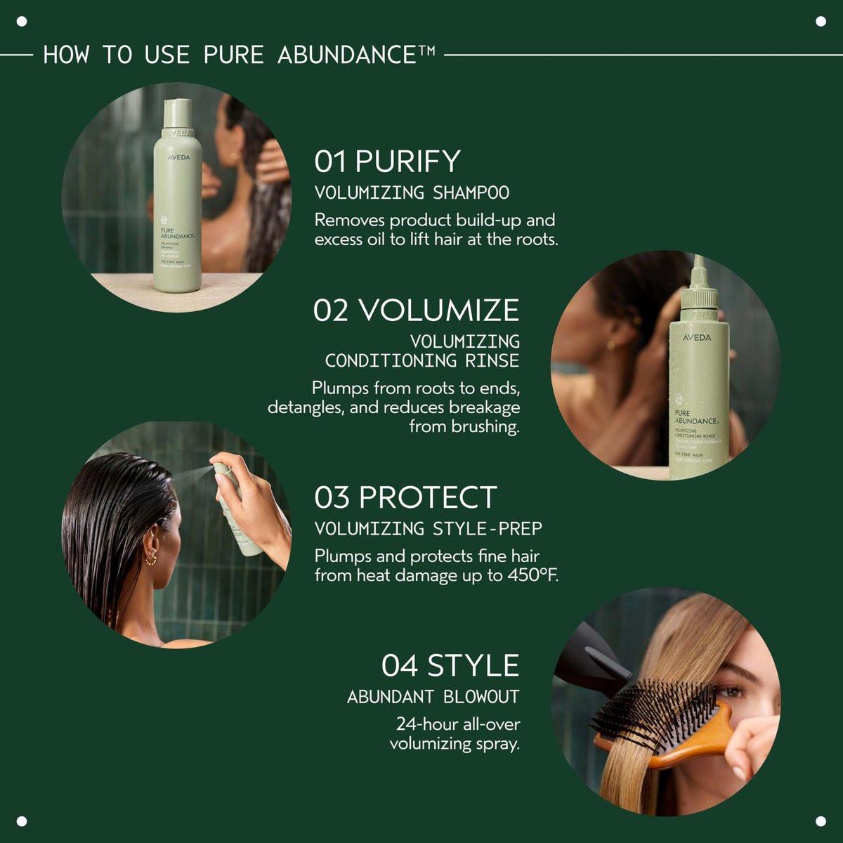 Aveda Pure Abundance Volumizing Conditioning Rinse | Leichter Volumen-Conditioner für feines Haar | Reduziert Haarbruch | Mit Jasmin, Pfefferminze, Palmarosa und Ylang Ylang | 150 ml
