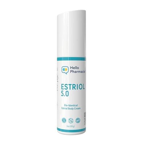 HelloPharmacist Natürliches Bioidentisches Estriol 5.0 Professionelle Creme für Frauen - Wechseljahre Unterstützung - mit Feuchtigkeitsspendern & Hyaluronsäure - 85 g - Vertrauenswürdige Marke