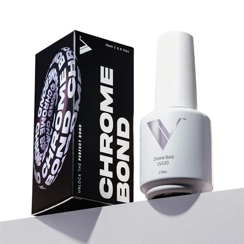 V Beauty Pure Chrome Nail Bond – Chrome Base Coat für präzises Powder-Auftragen mit maximaler Haftung, anfängerfreundlich, schützt vor Abheben und Absplittern – 15 ml