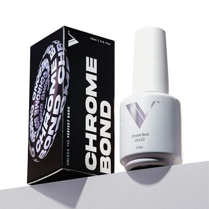 V Beauty Pure Chrome Nail Bond – Chrome Base Coat für präzises Powder-Auftragen mit maximaler Haftung, anfängerfreundlich, schützt vor Abheben und Absplittern – 15 ml