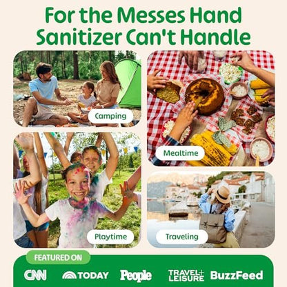 Fomin Mini Hand Sanitizer Tücher 8er Pack (8 Stück) - Vielfaltspack Mini Feuchttücher - pH-ausgeglichen, biologisch abbaubar, antibakteriell für unterwegs - hypoallergen, insgesamt 64 Tücher