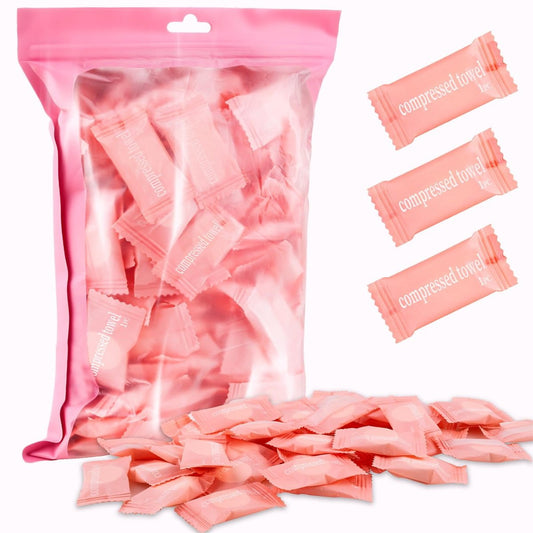 150 Stück komprimierte Handtuchtabletten – Mini Kompakttücher für Reise, Camping & Outdoor – einzeln verpackt – MEQHUO