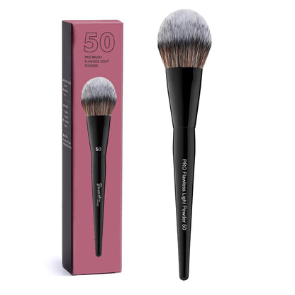 Bueart Design PRO Flawless Light Powder Makeup Brush 50 – Ultraweiche Borsten für loses Puder, Setting-Puder, Rouge – Tierversuchsfreier Make-up-Pinsel für perfekten Auftrag