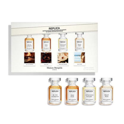 Maison Margiela Replica 4-teiliges Duftentdeckungsset – Beach Walk, Jazz Club, By the Fireplace & Afternoon Delight – Parfümproben je 0,24 Fl Oz