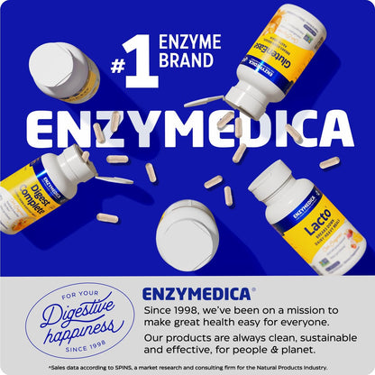 Enzymedica Vitamin D3 + K2 Kapseln – 5000 IE D3 & 90 mcg K2 MK-7 für Immunsystem & Knochengesundheit – mit Shiitake-Pilzen & Präbiotika – Vegan – 30 Kapseln