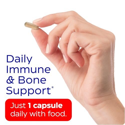 Enzymedica Vitamin D3 + K2 Kapseln – 5000 IE D3 & 90 mcg K2 MK-7 für Immunsystem & Knochengesundheit – mit Shiitake-Pilzen & Präbiotika – Vegan – 30 Kapseln