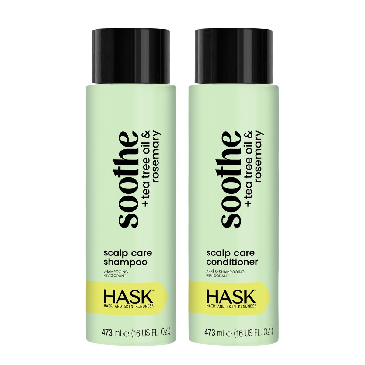 HASK Shampoo + Conditioner Set | Farbsicher, Sulfatfrei, Parabenfrei, Glutenfrei, Tierversuchsfrei | 2 x 473 ml