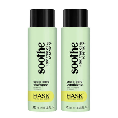 HASK Shampoo + Conditioner Set | Farbsicher, Sulfatfrei, Parabenfrei, Glutenfrei, Tierversuchsfrei | 2 x 473 ml