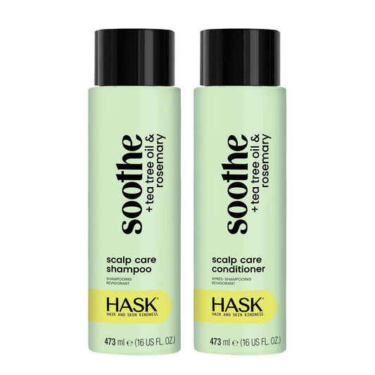 HASK Shampoo + Conditioner Set | Farbsicher, Sulfatfrei, Parabenfrei, Glutenfrei, Tierversuchsfrei | 2 x 473 ml