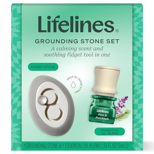 Lifelines Duftstein & Öl-Blend – Tragbarer Fidget für Jugendliche & Erwachsene mit ätherischen Ölen & Diffusionssteinen für sensorische Immersion – Beruhigender wasserloser Passivdiffusor