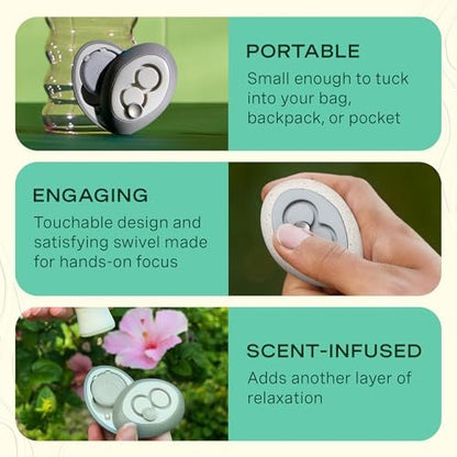 Lifelines Duftstein & Öl-Blend – Tragbarer Fidget für Jugendliche & Erwachsene mit ätherischen Ölen & Diffusionssteinen für sensorische Immersion – Beruhigender wasserloser Passivdiffusor