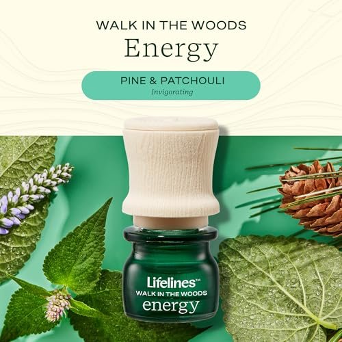 Lifelines Duftstein & Öl-Blend – Tragbarer Fidget für Jugendliche & Erwachsene mit ätherischen Ölen & Diffusionssteinen für sensorische Immersion – Beruhigender wasserloser Passivdiffusor