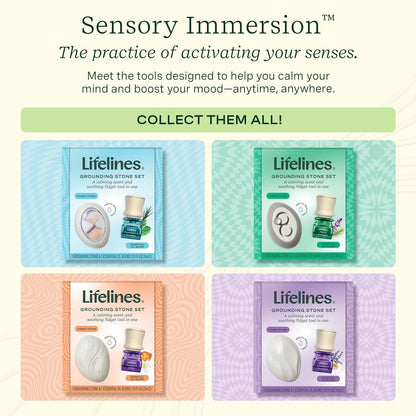 Lifelines Duftstein & Öl-Blend – Tragbarer Fidget für Jugendliche & Erwachsene mit ätherischen Ölen & Diffusionssteinen für sensorische Immersion – Beruhigender wasserloser Passivdiffusor