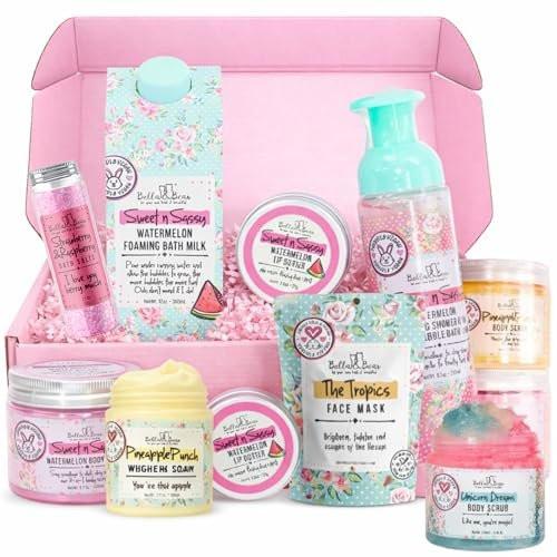 Bella & Bear Spa-Geschenkset für Mädchen & Teenager – Beauty Mystery Box im Wert von über 90 € – 10–12 Bade-, Körper- & Hautpflegeprodukte in voller Größe & Reisegröße – Geburtstags- & Weihnachtsgeschenk