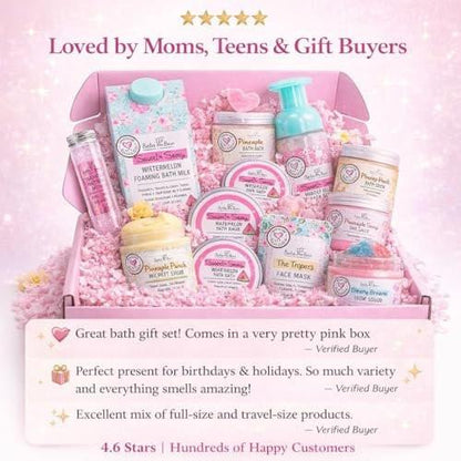 Bella & Bear Spa-Geschenkset für Mädchen & Teenager – Beauty Mystery Box im Wert von über 90 € – 10–12 Bade-, Körper- & Hautpflegeprodukte in voller Größe & Reisegröße – Geburtstags- & Weihnachtsgeschenk