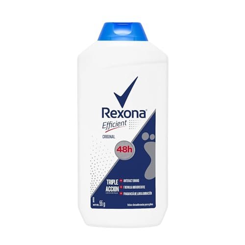 Rexona Efficient Fußpuder 55g – Yahve – Erfrischender Duft & feuchtigkeitsabsorbierende Formel für tägliche Fußpflege