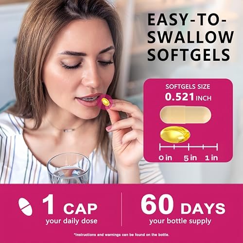 Calcium Komplex für Frauen – Hochdosiertes Calciumcitrat 1200 mg mit Vitamin D3 & Magnesium für starke Knochen, 2-Monats-Vorrat, 60 Softgels