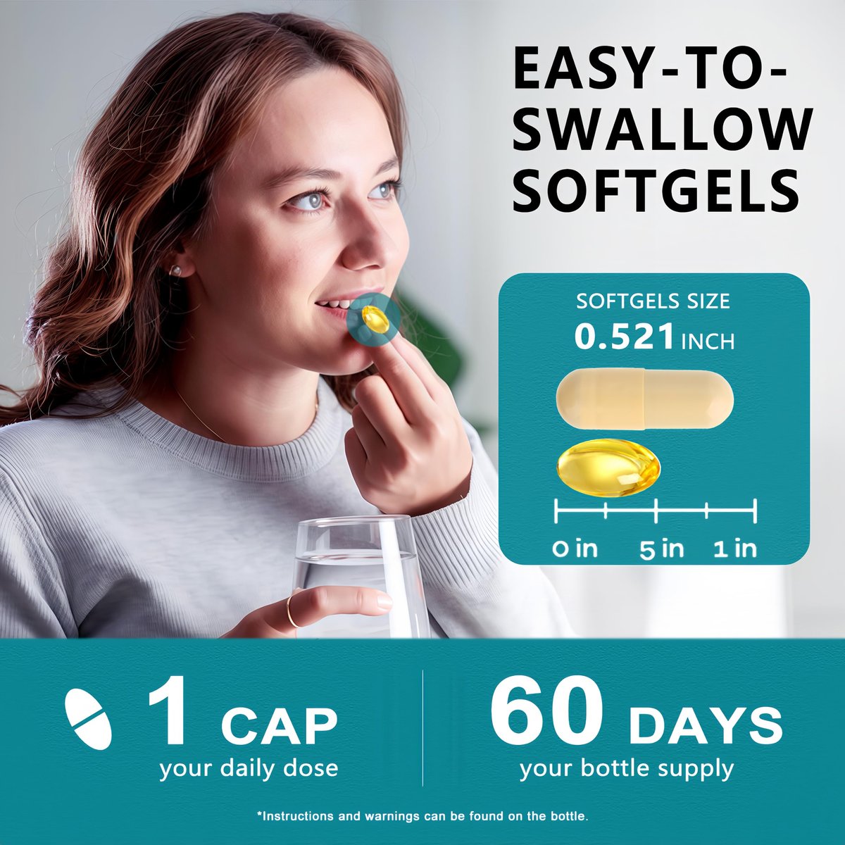 NAC Nahrungsergänzung - NAC Softgel-Kapseln für Antioxidans, Immunsystem, Atemwege, Lebergesundheit - Hochabsorbierbares NAC N-Acetylcystein 1200mg - Non-GMO, Glutenfrei, Vegan - 2-Monatsvorrat
