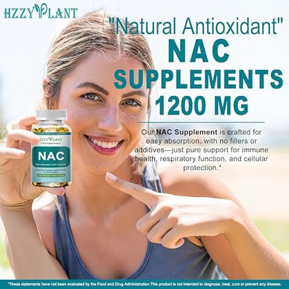 NAC Nahrungsergänzung - NAC Softgel-Kapseln für Antioxidans, Immunsystem, Atemwege, Lebergesundheit - Hochabsorbierbares NAC N-Acetylcystein 1200mg - Non-GMO, Glutenfrei, Vegan - 2-Monatsvorrat